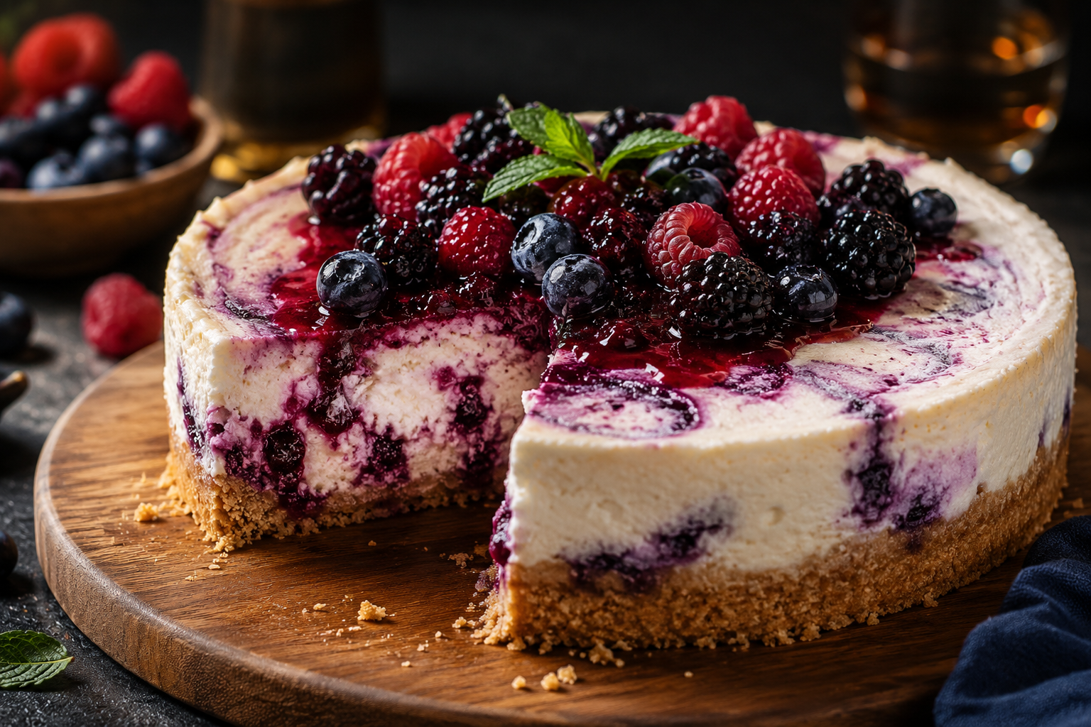 Berry Ricotta Cheesecake