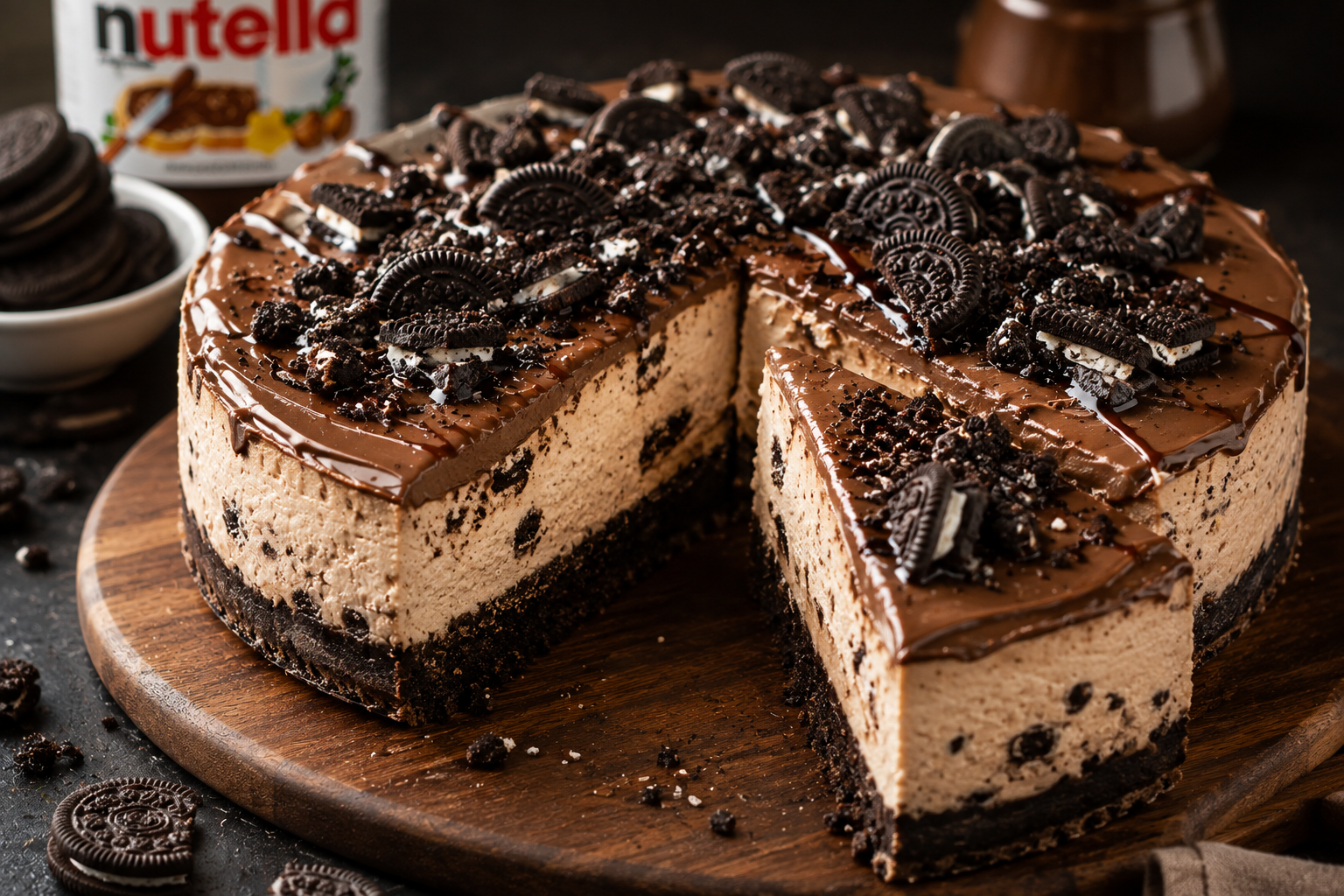 Nutella Oreo Cheesecake