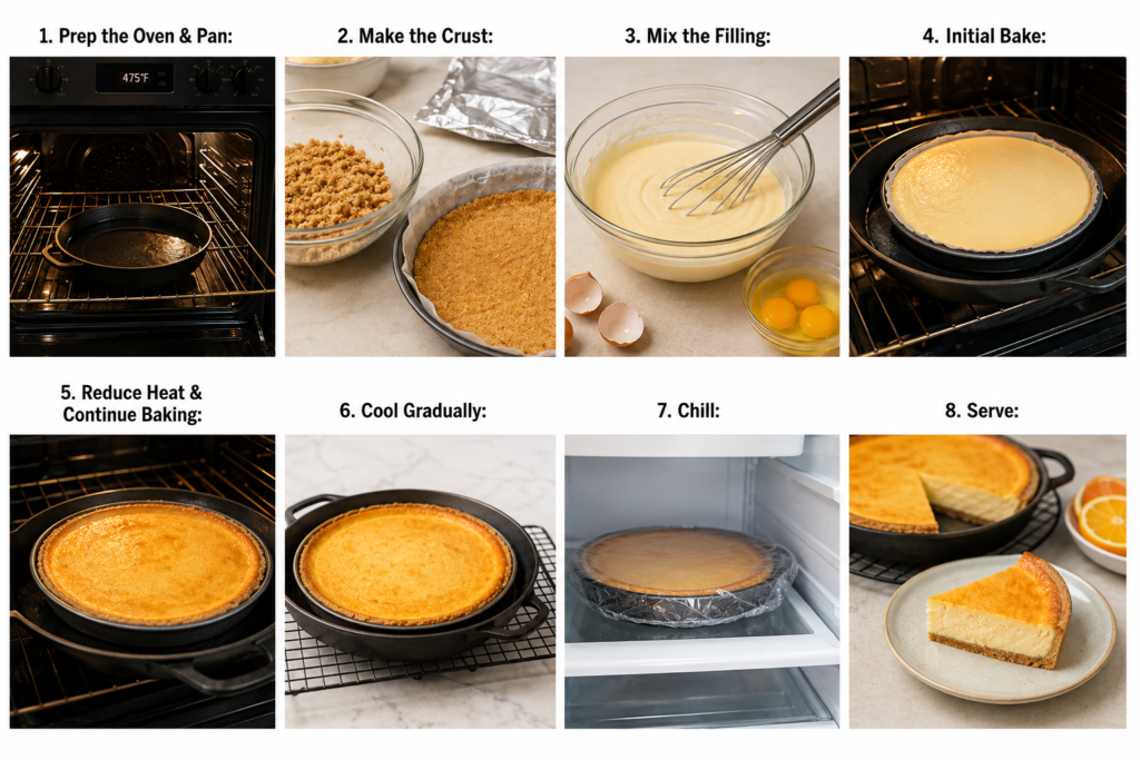 Orange cheesecake directions